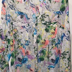 Express Portofino Multicolor Floral Shirt